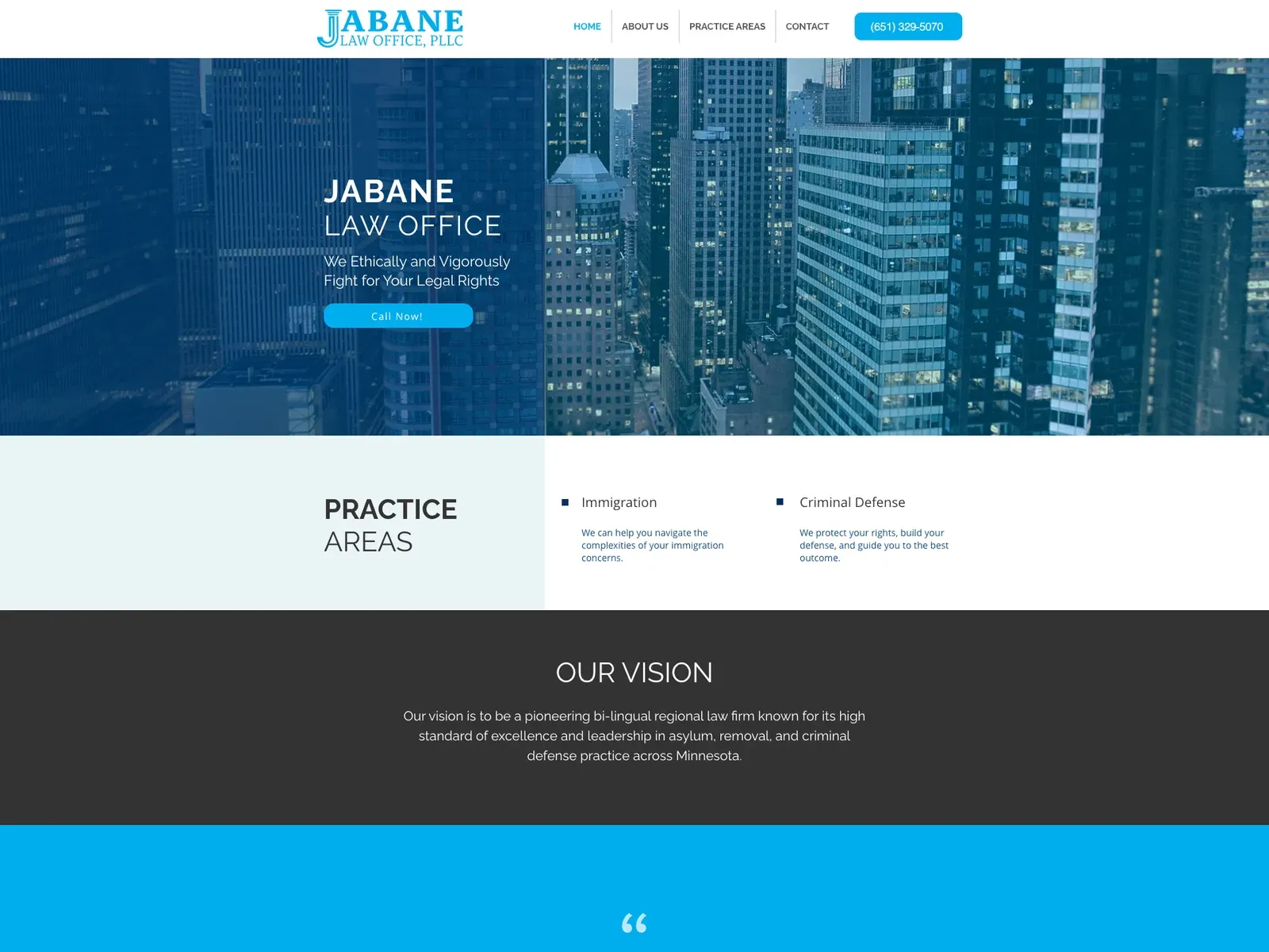 Jabane Law website design by TayoPro