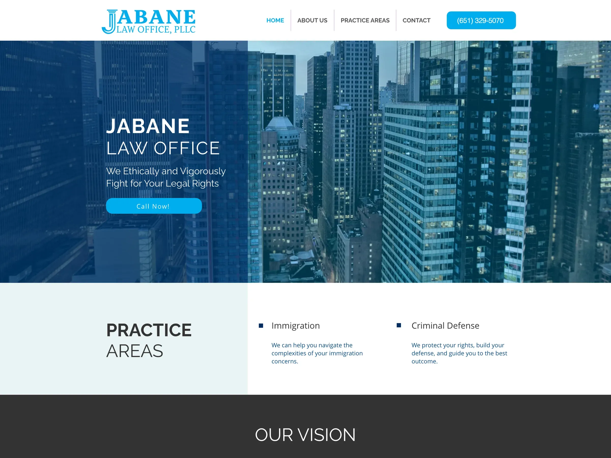 Jabane Law website design by TayoPro