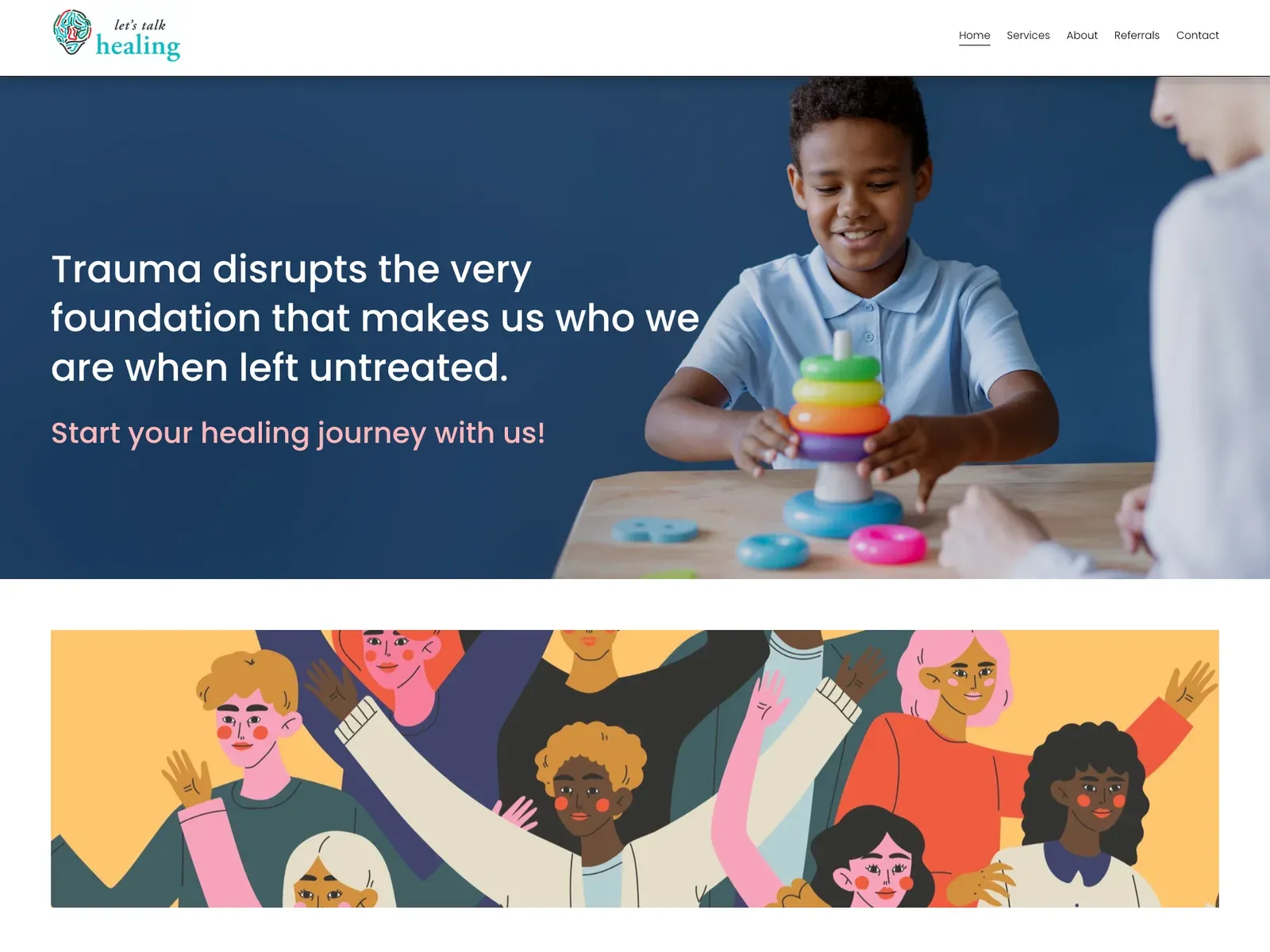 Let's Talk Healing website design by TayoPro