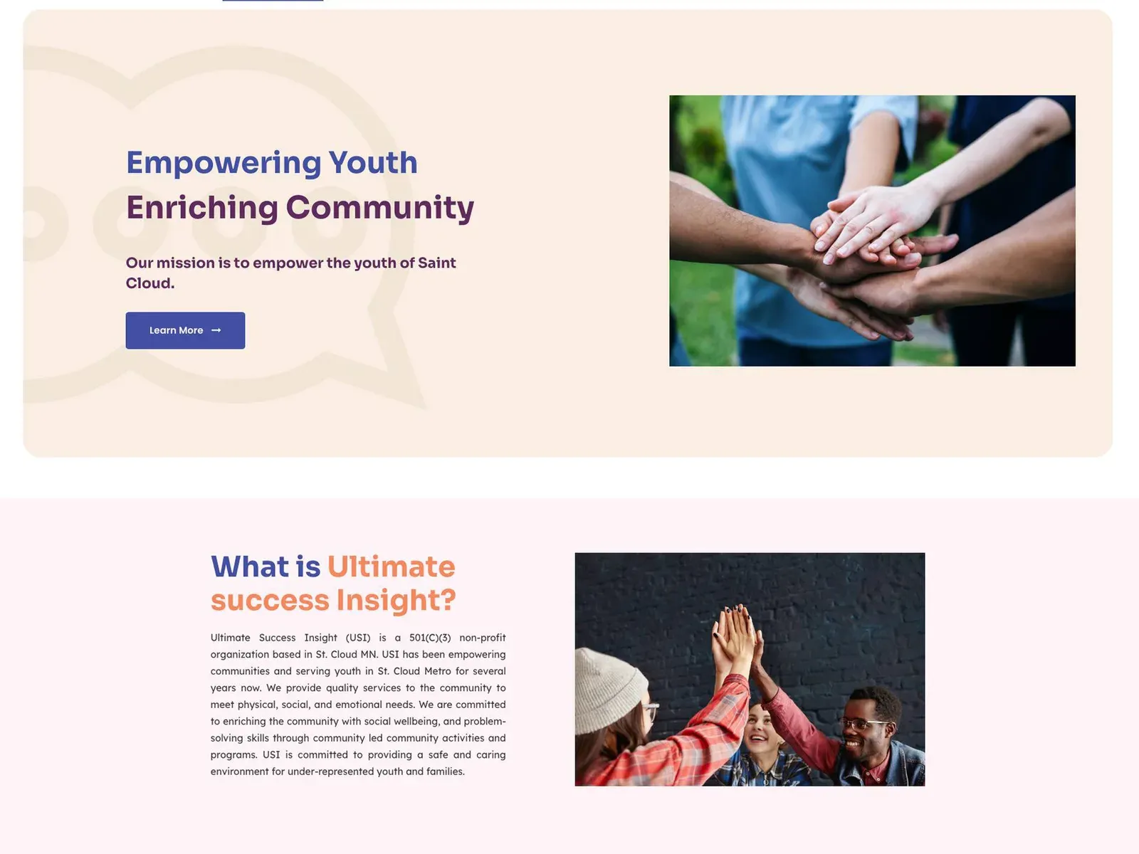 Ultimate Success Insight website design by TayoPro